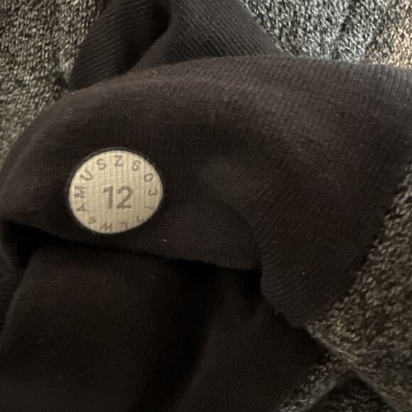 Lululemon Warm For Winter Jacket Size 12 Heathered Speckled Black Cotton Terry - Picture 8 of 9